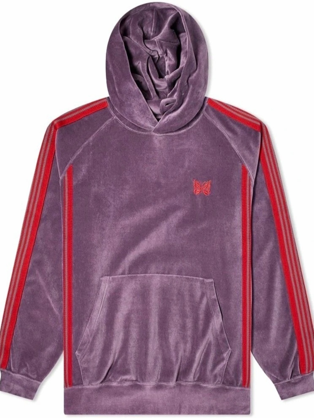 Needles Velour Track Hoodie Purple & Red Hoodie